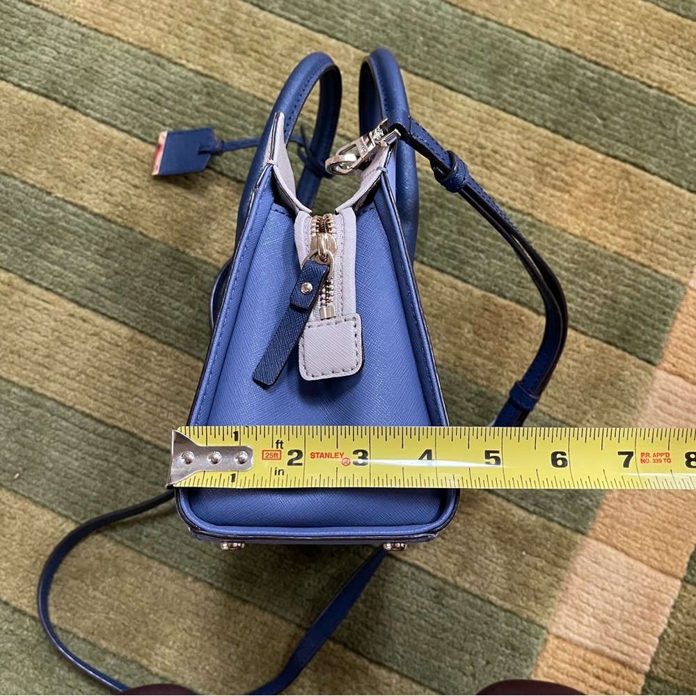 Kate Spade Blue Colorblock Top Handle Purse with Crossbody Strap - Picture 10 of 10